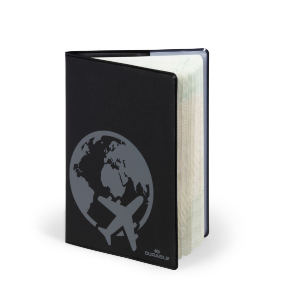 214401 protector para pasaporte Negro