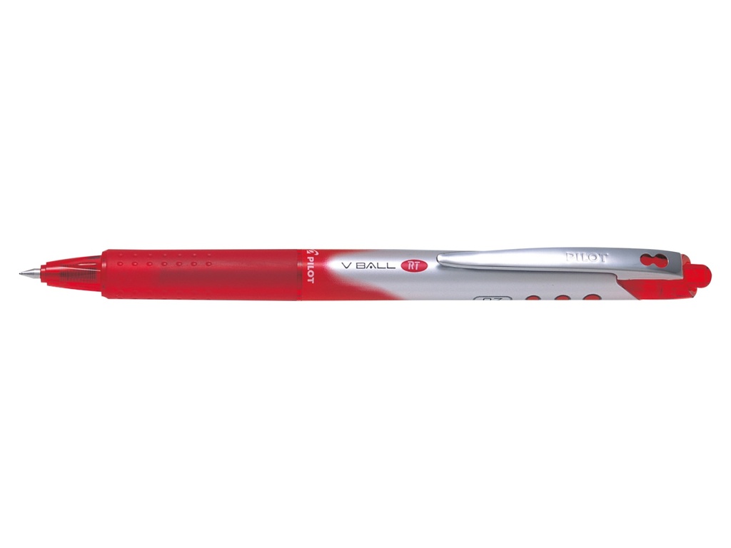 V-Ball RT 07 Bolígrafo retráctil con clip Rojo