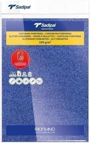 CARTULINA PURPUR.A4 SADIPAL AZ P/3