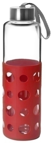 [746005RI] BOTELLA VIDRIO IBILI LAKE 500ml ROJO