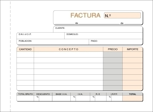 TALONARIO FACTURAS 8º APDO DUPLI LOAN