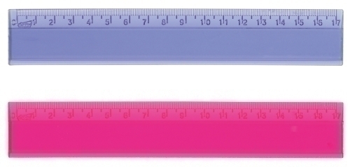 REGLA CRISTAL SAFTA 17 CENTIMETROS SURTI