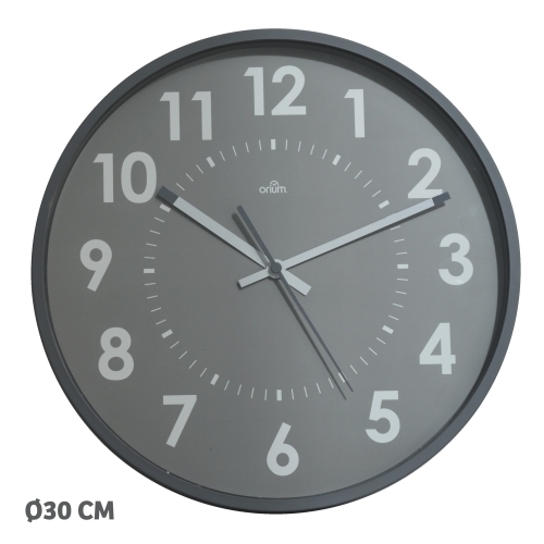 [2112450361] RELOJ PARED CEP ANALOGICO 30 CM GRIS
