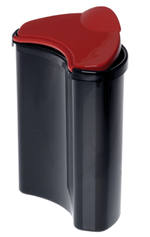 [2000S RJ] 2000S RJ cubo de basura Polipropileno (PP) Negro, Rojo