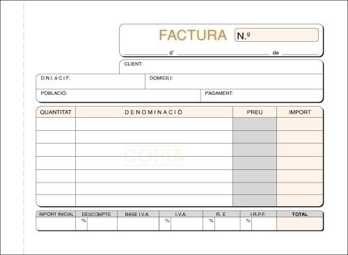 TALON. CAT. FACTURAS 8º APDO DUPLI LOAN