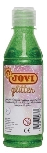 [51717] TEMPERA JOVI LIQ.GLITTER 250 ml VERDE