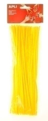 [13272] LIMPIA PIPAS APLI AMARILLO 30 cm. B/50 - Pack de 5 unidades