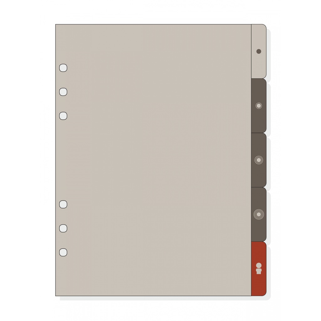 1986352 divisor Cloruro de polivinilo (PVC) Gris