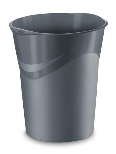 [1002801061] PAPELERA PLAST. CEP GLOSS CERRADA GRIS