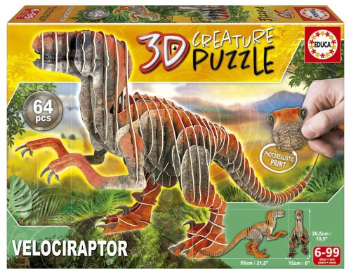 VELOCIRAPTOR 3D CREATURE PUZZLE
