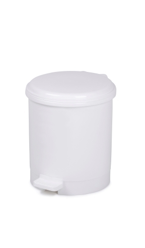 [2919460021] PAPELERA PL. CEP BLANCA C/TAPA PEDAL 6
