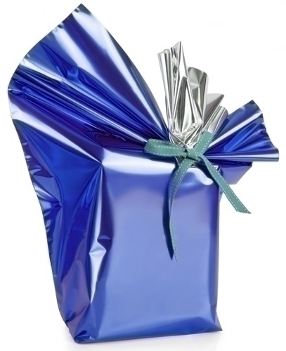 [RP2MEB] PAPEL REGALO COLIBRI 60x15 AZUL METALIZA