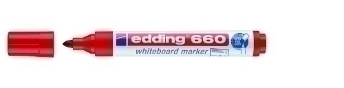 ROTUL.PIZAR.EDDING 660  ROJO