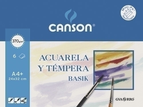 [C200006416] LAMINA G-C ACUARELA BASIK M.PK 6 A4