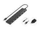 HUBBIES08BP hub de interfaz USB 2.0 480 Mbit/s Negro