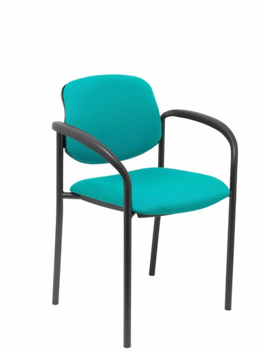 [27NBALI39CB] Silla fija Villalgordo bali verde chasis negro con brazos