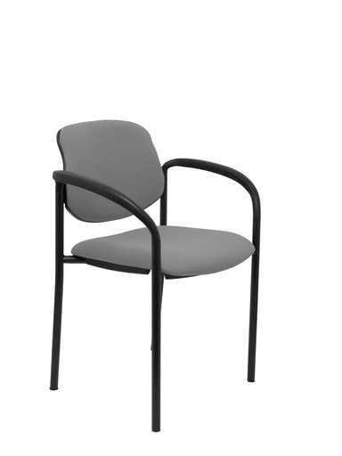 [27NBALI40CB] Silla fija Villalgordo bali gris chasis negro con brazos