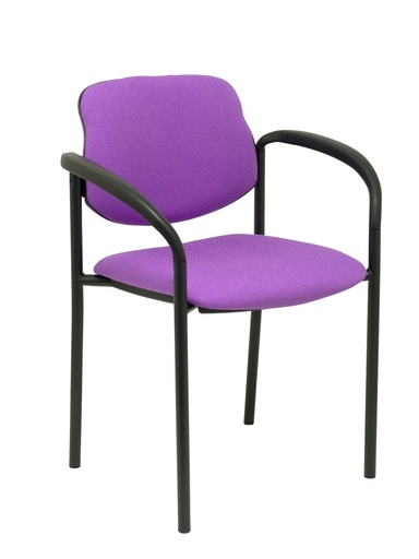 [27NBALI82CB] Silla fija Villalgordo bali lila chasis negro con brazos