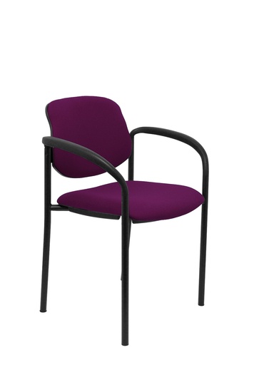 [27NBALI760CB] Silla fija Villalgordo bali morado chasis negro con brazos