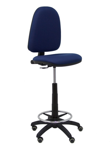 [T04CPBALI200RP] Taburete Ayna bali azul marino ruedas de parqué