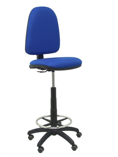 [T04CPBALI229RP] Taburete Ayna bali azul ruedas de parqué