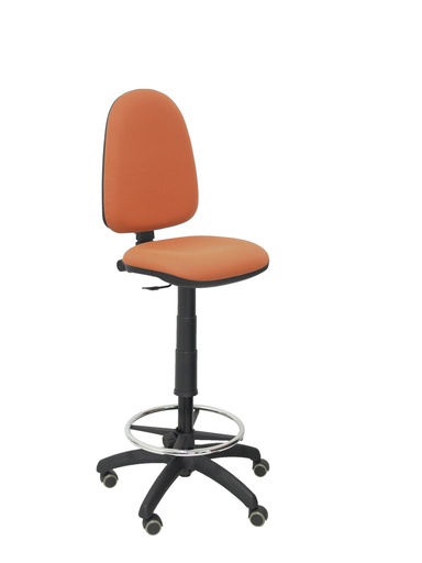 [T04CPBALI363RP] Taburete Ayna bali marrón ruedas de parqué