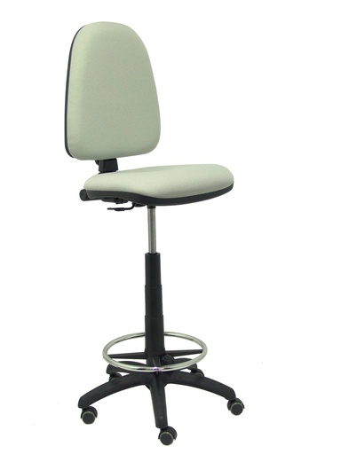 [T04CPBALI40RP] Taburete Ayna bali gris claro ruedas de parqué