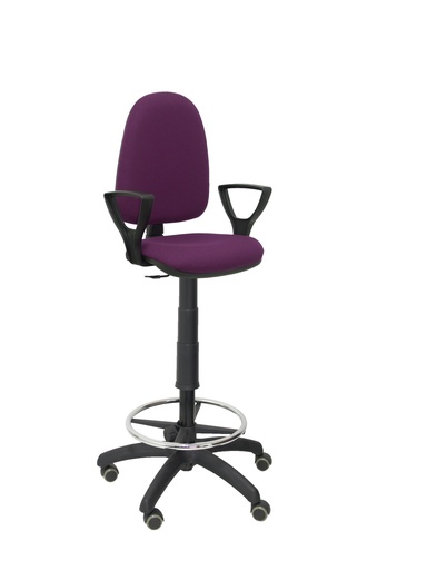 [T04CPBALI760BGOLFRP] Taburete Ayna bali morado brazos fijos ruedas de parqué