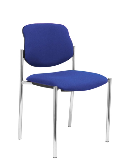 [27CRBALI229] Silla fija Villalgordo bali azul chasis cromo