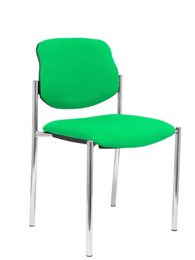 [27CRBALI15] Silla fija Villalgordo bali verde chasis cromo