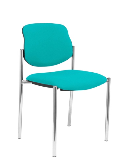 [27CRBALI39] Silla fija Villalgordo bali verde chasis cromo