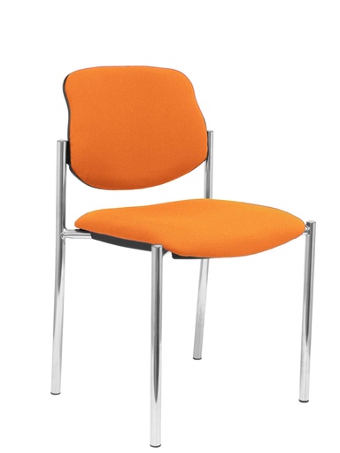 [27CRBALI308] Silla fija Villalgordo bali naranja chasis cromo