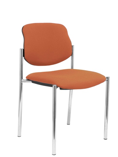 [27CRBALI363] Silla fija Villalgordo bali marrón chasis cromo