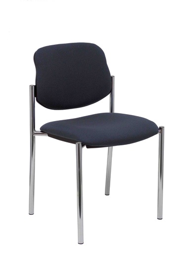 [27CRBALI600] Silla fija Villalgordo bali gris oscuro chasis cromo
