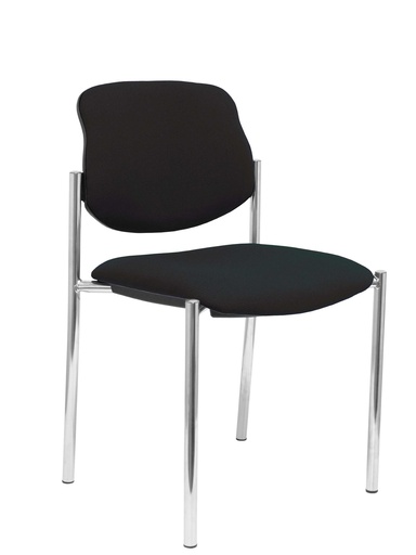 [27CRBALI840] Silla fija Villalgordo bali negro chasis cromo