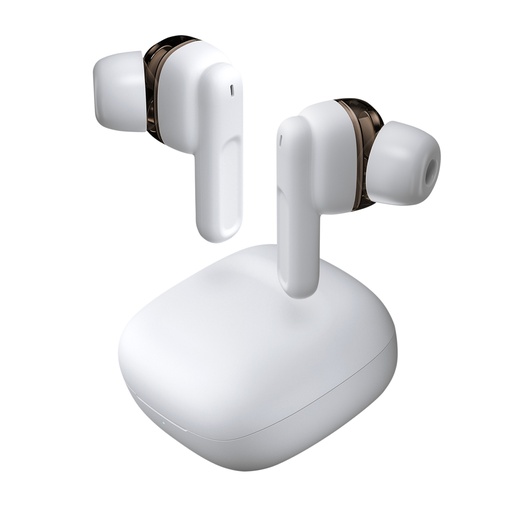 [MHIBW] MHIBW Blanco, Auriculares Inalámbricos, Bluetooth 5.1, Micrófono, Dual Driver