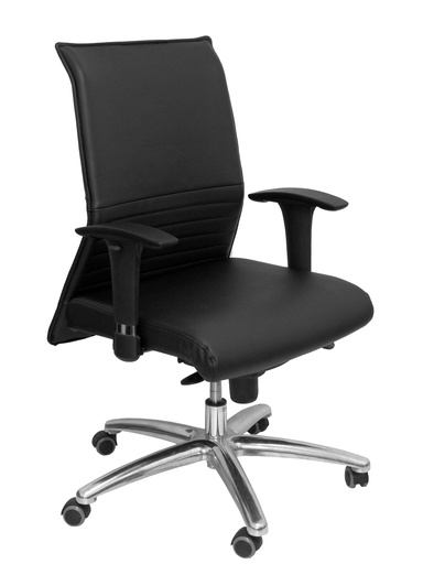 [207SSPNE] Sillón Albacete confidente similpiel negro
