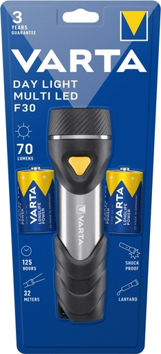 [17612 101 421] Day Light Multi LED F30 Negro, Plata, Amarillo Linterna de mano