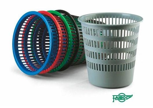 [306-04] PAPELERA PLASTICO 306 REJILLA VERDE FAIBO 306-04