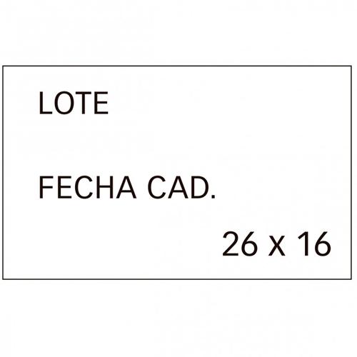 [101950] PACK 6 ROLLOS APLI ETIQ. 26X16 LOTE+CAD 101950