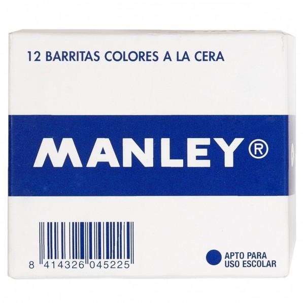 ESTUCHE 12 CERAS MANLEY MNC04577 VIOLETA CLARO