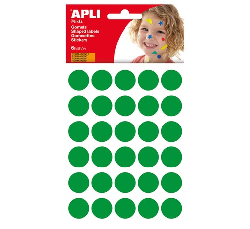 [13228] B. 6H GOMETS APLI REDONDOS DIAM.20 VERDE 13228