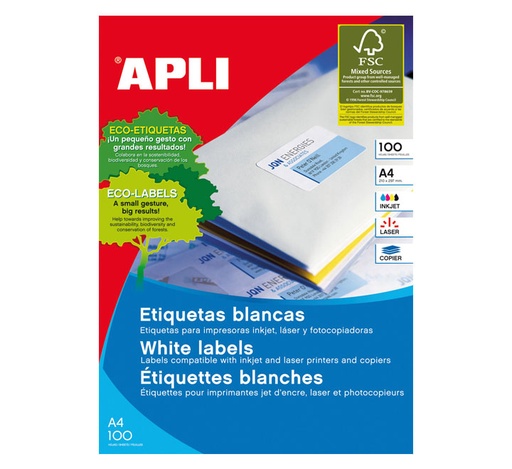 [2416] APL C.100H ETIQ BL ILC 63.5X72 ADHESIV.CANTO ROMO