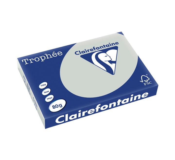 PAQ. 500H PAP. TROPHEE CLF SUAVE A3 80G GRIS