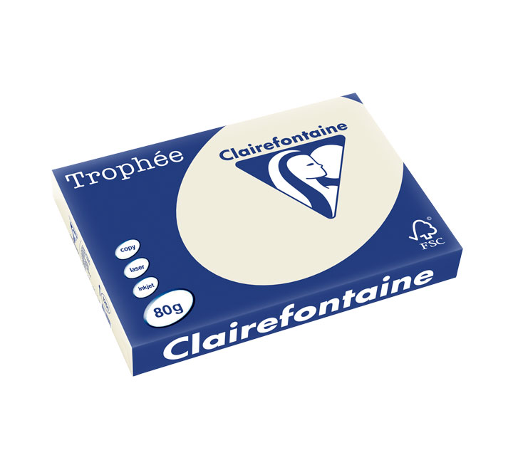 PAQ. 500H PAP. TROPHEE CLF SUAVE A3 80G GR PERLA