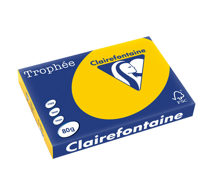 PAQ. 500H PAP. TROPHEE CLF SUAVE A3 80G OCRE CL