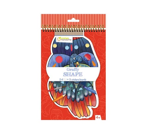 [GY073C] BLOC COLOREAR MANDARINE GRAFFY+STICK. PAJAROS