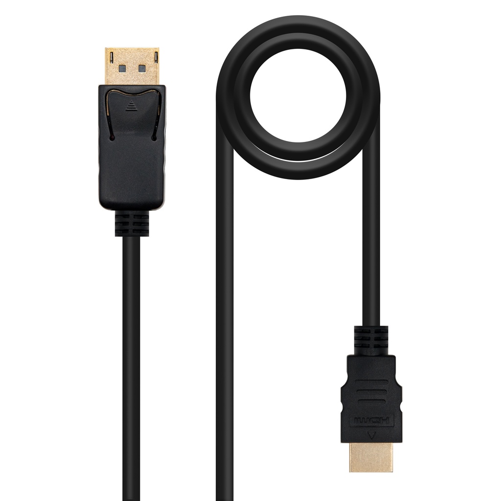 Cable Conversor DISPLAYPORT a HDMI, DP/M - HDMI/M, Negro, 1 m