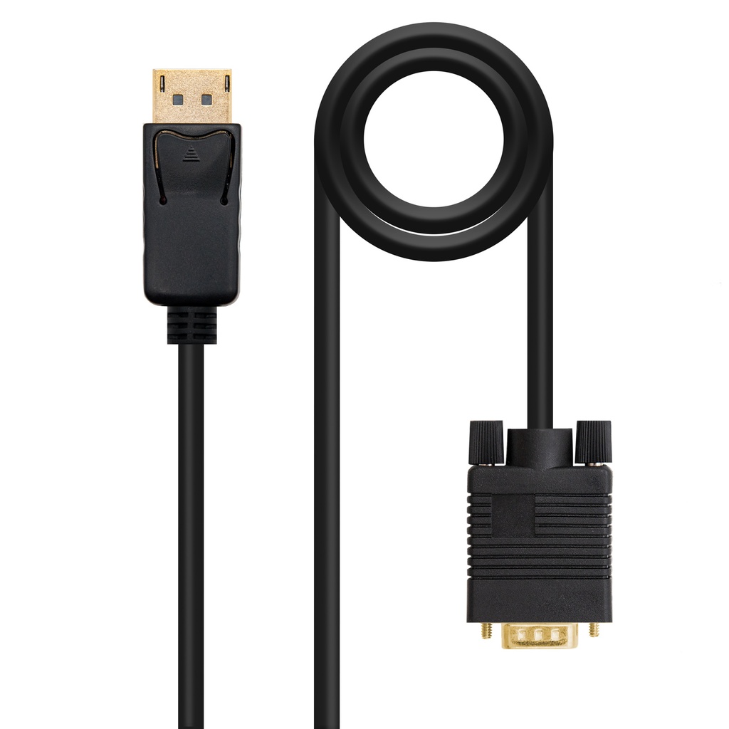 Cable Conversor DisplayPort a VGA, DP/M - VGA/M, Negro, 1 m