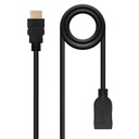 Cable HDM 2.0 Prolongador A/M-A/H, Negro, 3 m
